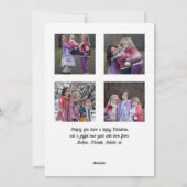 水彩フローラ自転車クリスマスファミリーフォト シーズンカード (裏面)