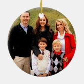 水彩フローラ自転車クリスマス セラミックオーナメント (裏面)