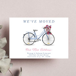 水彩フローラ自転車l引っ越しました移動 ポストカード
