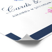 水彩フローラ航海のウェディングカードとギフト ポスター (角)