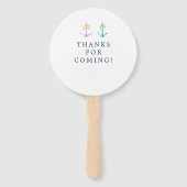 水彩フローラ航海の結婚式の引き出物 ハンドファン (裏面)