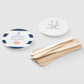 水彩フローラ航海の結婚式の引き出物 ハンドファン (組立なし)