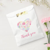 水彩フローラ花ハート フェイバーバッグ (封をした状態)