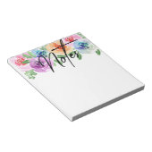 水彩フローラ花メモ帳 ノートパッド (アングル)
