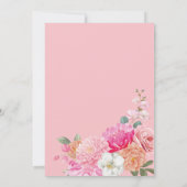 水彩フローラ花嫁イン開花ブライダルシャワー 招待状 (裏面)
