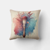 水彩フローラ花束 クッション (裏面)