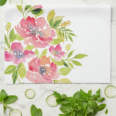 水彩フローラ花柄キッチンタオル キッチンタオル (折り畳み)