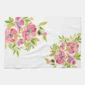 水彩フローラ花柄キッチンタオル キッチンタオル (横)