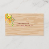 水彩フローラ花素朴材 名刺 (裏面)