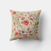 水彩フローラ花装飾用クッション クッション (裏面)
