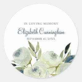 水彩フローラ花記念封筒用シール ラウンドシール