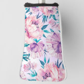 水彩フローラ花 ゴルフヘッドカバー (回転90)