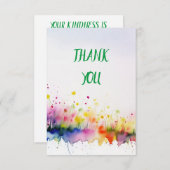 水彩フローラ芸術 サンキューカード (正面/裏面)