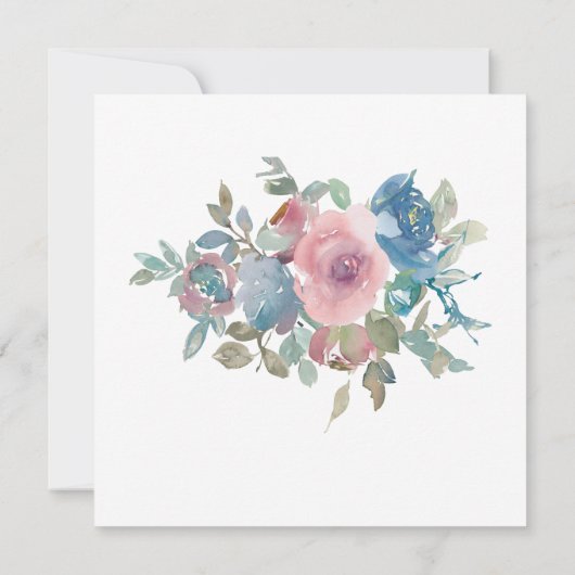 水彩フローラ茶パーティの招待状 (裏面)