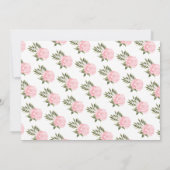 水彩フローラ茶パーティーベビーシャワー招待状 招待状 (裏面)