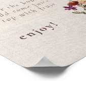 水彩フローラ茶パーティーミモサバー標識 ポスター (角)