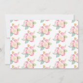 水彩フローラ茶パーティー |ブライダルシャワー 招待状 (裏面)