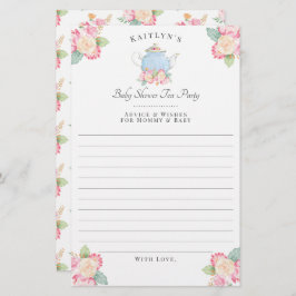 水彩フローラ茶パーティー |ベビーシャワーアドバイス