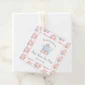 水彩フローラ茶パーティー |赤ちゃんシャワー フェイバータグ (インサイチュ)