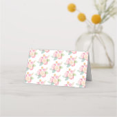 水彩フローラ茶パーティー |赤ちゃんシャワー プレイスカード (裏面)