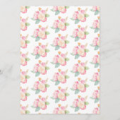 水彩フローラ茶パーティー |赤ちゃんシャワー メニュー (裏面)