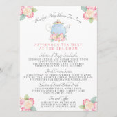 水彩フローラ茶パーティー |赤ちゃんシャワー メニュー (正面)