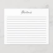 水彩フローラ茶ポットフローラレシピカード (裏面)