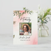 水彩フローラ葬儀祈りの言葉カード (スタンド正面)