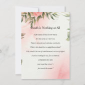 水彩フローラ葬儀祈りの言葉カード (裏面)