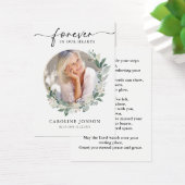 水彩フローラ葬儀記念祈りの言葉カード (デスク)