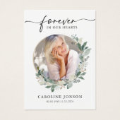 水彩フローラ葬儀記念祈りの言葉カード (正面)