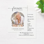 水彩フローラ葬儀記念祈りの言葉カード (デスク)