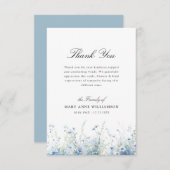 水彩フローラ葬式ありがとう サンキューカード (正面/裏面)