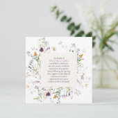 水彩フローラ葬式サンキューノートカード (スタンド正面)