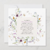 水彩フローラ葬式サンキューノートカード (正面)