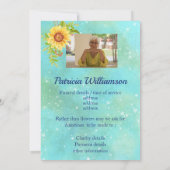 水彩フローラ葬祭デスノートブルー 案内状 (裏面)