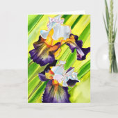 水彩フローラ虹彩花 カード (正面)