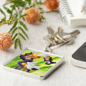 水彩フローラ虹彩花 キーホルダー (側面)