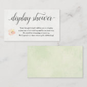 水彩フローラ表示シャワー招待状インサート エンクロージャーカード (正面/裏面)