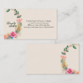 水彩フローラ表示シャワー エンクロージャーカード (正面/裏面)