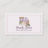 水彩フローラ裁縫木製スプールテーラー 名刺 (正面)