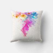 水彩フローラ装飾装飾用クッション クッション (裏面)