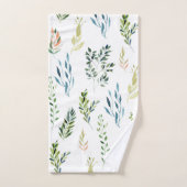 水彩フローラ要素 バスタオルセット (ハンドタオル)