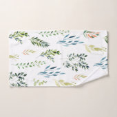 水彩フローラ要素 バスタオルセット (ハンドタオル)