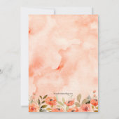 水彩フローラ誕生日パーティー 招待状 (裏面)