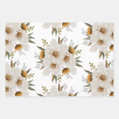 水彩フローラ誕生日包装紙シート ラッピングペーパーシート (正面)