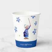 水彩フローラ誕生日 紙コップ (裏面)