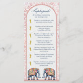 水彩フローラ象インディアン&ヒンズー結婚ズ プログラム (裏面)