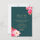 水彩フローラ購入ありがとう ノートカード (正面)