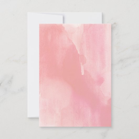 水彩フローラ赤ちゃんシャワーの願いとアドバイス 招待状 (裏面)